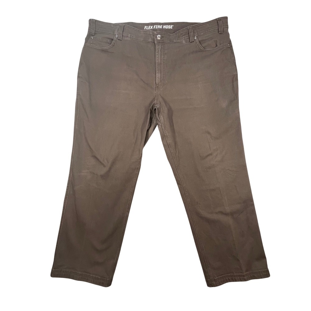 Duluth Brown Flex Fire Hose Relaxed Fit Work Pants Mens 46x30